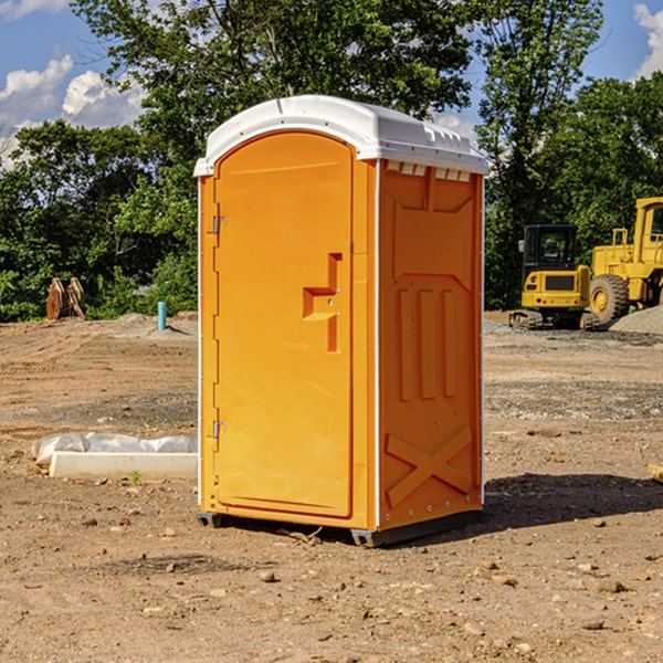 how often are the portable toilets cleaned and serviced during a rental period in Decker